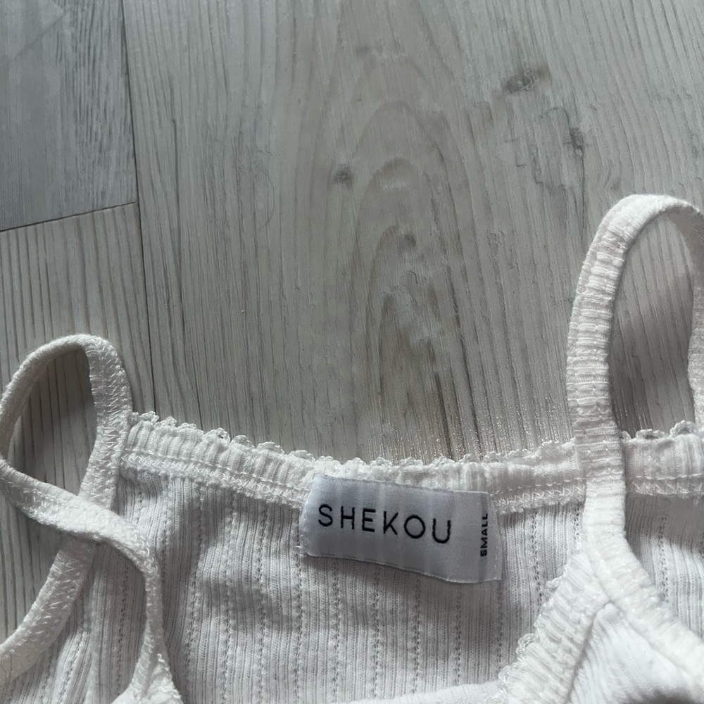 White Ribbed Tank Top - Picture 2 of 2
